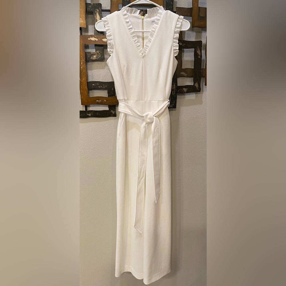 Calvin Klein White Belted Jumper Wedding/Bride